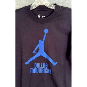 NEW! Nike Dallas Mavericks Jordan Jumpman T-Shirt Mens Small Black Long Sleeve